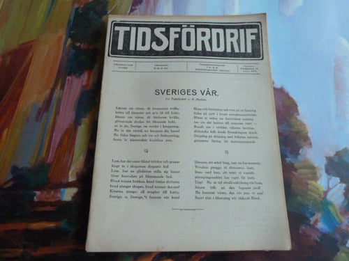 TIDSFÖRDRIF, 1914, SVERIGES VÅR, TIDNING