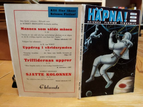 Häpna! 1954 nr 1, Äventyr i tid och rymd, science fiction tidskrift, Very Fine