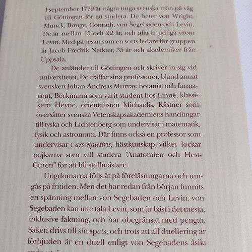 Duellen i Göttingen 1780 (inb) Olle Bergquist