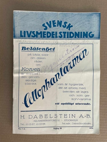 Svensk Livsmedelstidning 1934 Nr. 7 A