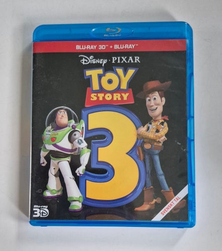 Toy Story 3 Blu-ray 3D + Blu-ray / Svenskt Tal / Fint Skick / Raritet