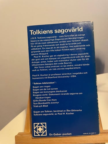 Tolkiens sagovärld av Paul H Kocher, 1972
