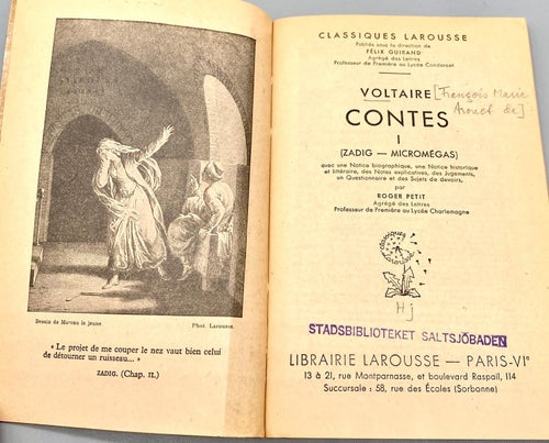 Contes I-II - Zadig - Micromegas - Candide - Jeannot et Colin av Voltaire