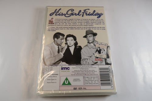 His Girl Friday (1940) DVD (OBS! NY, INPLASTAD)