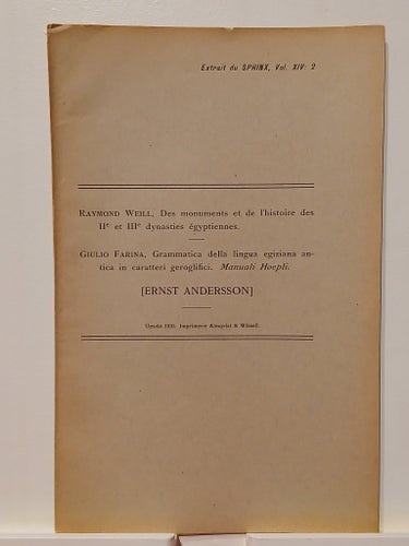SPHINX, Vol. XIV: 2 av Raymond Weill och Giulio Farina, 1910