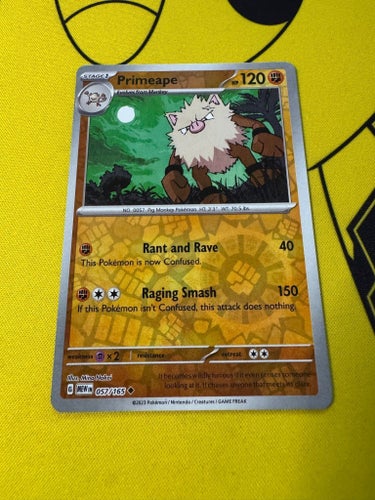 Primeape 057/165 reverse holo - Mew 151