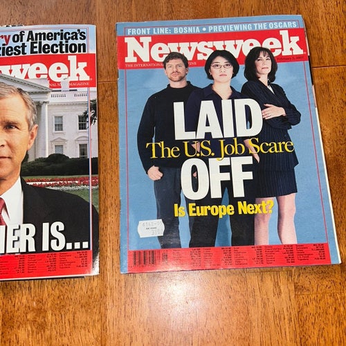 3 st Newsweek tidningar, 2000, 2001
