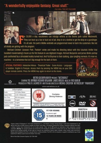 Westworld (1973) Michael Crichton med Yul Brynner, Richard Benjamin