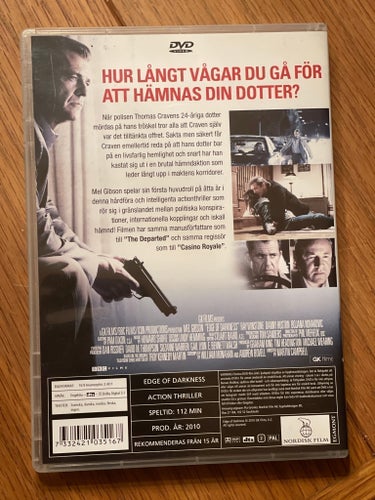 DVD film Edge of Darkness Mel Gibson