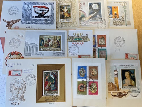 UNGERN: ca 125st FDC 1960tal, många sända Rek till Sverige.