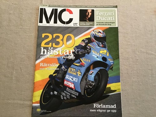 MC FOLKET NR 2 2007 FERRARI VS DUCATI,SUZUKI RIZLA,BMW R1200R,SUZUKI VN900 CUSTO