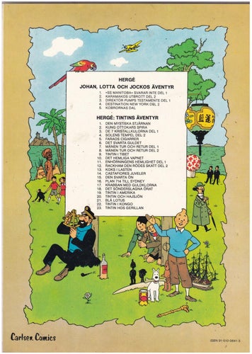 Tintin Blå Lotus 1979 Album