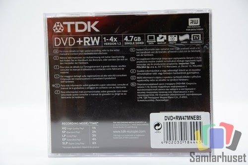 5-Pack TDK DVD +RW Rewritable 4,7GB - CD CD-Skiva - Skiva DVD+RW Omskrivningsbar