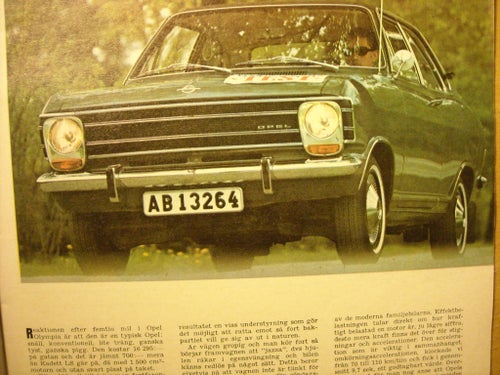 test av nya Opel Olympia från 1968