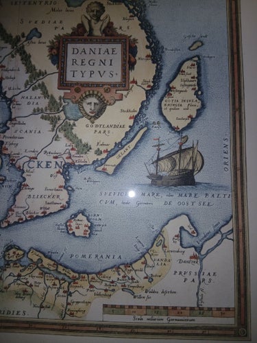 Karta över Danmark och södra Sverige