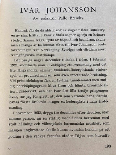 Niloe-nyheter nr 4 sport tidning om Ivar Johansson 63 sidor .Brottning