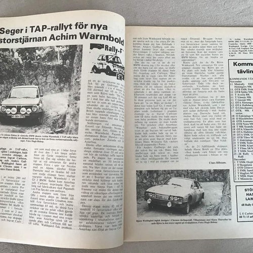 RALLYSPORT NR 10 1972 RALLY I FILIPSTAD,MARKKU ALEN,YTTERBRING,RALLYCROSS,MAZDA