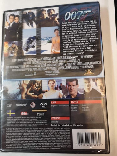 DVD Die Another Day James Bond 007 Svensk text INPLASTAD