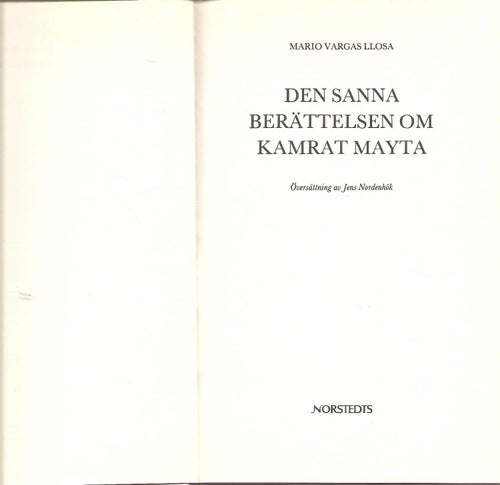 Mario Vargas Llosa: Den sanna berättelsen om kamrat Mayta