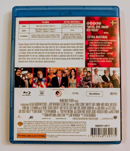 OCEAN'S THIRTEEN - Spegelblank Bluray - billig frakt 12 kr !!!