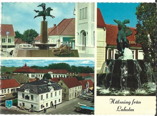 Hälsning från Laholm Stämplad 1975