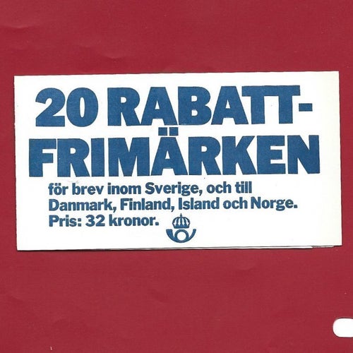 20 Rabattmärken 1983, bästa sorten, frankeringsvärde 1320:-, komplett häfte