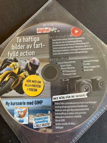 DVD med Foto-kurser och tips (bifogades Digital Foto nr 7, 2010)