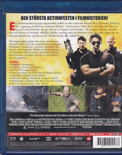 BluRay / The Expendables / Jason Statham, Dolph Lundgren / Nära Nyskick