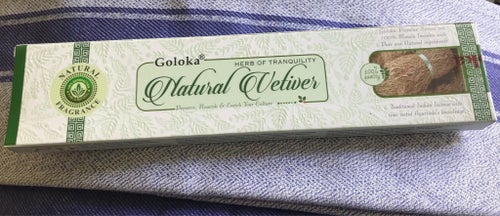 1 x Goloka NATURAL VETIVER – Rökelsepinnar, Incense, Rökelser, Rökelse 15g