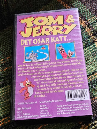 TOM & JERRY DET OSAR KATT... - VHS ,SVENSK TAL