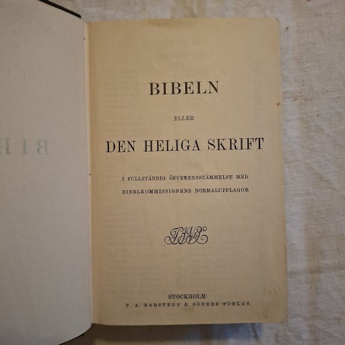 Bibeln eller Den Heliga Skrift, P. A. Norstedt & Söner, 1906år