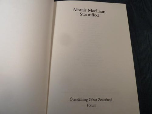 STORMFLOD, A. MacLEAN, 1984,  BÖCKER