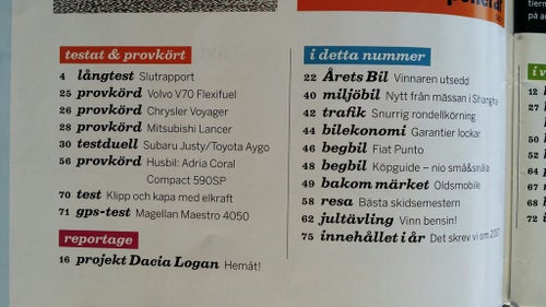 Vi bilägare 18 2007: Mitsubishi Lancer, Volvo V70 2,0 F, Chrysler Voyager
