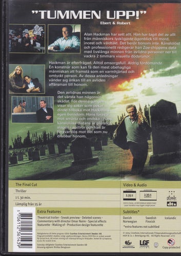 DVD / The Final Cut / Robin Williams, Mira Sorvino, Jim Caviezel / Nyskick