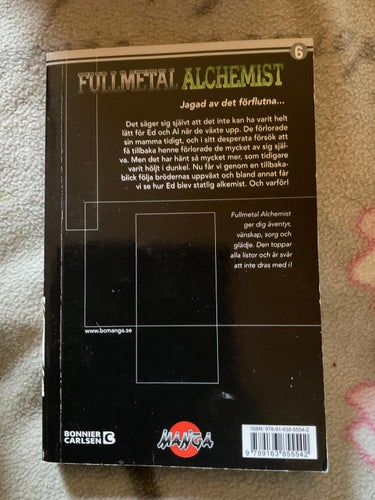 Fullmetal alchemist vol 6 - svenska manga anime full metal shonen