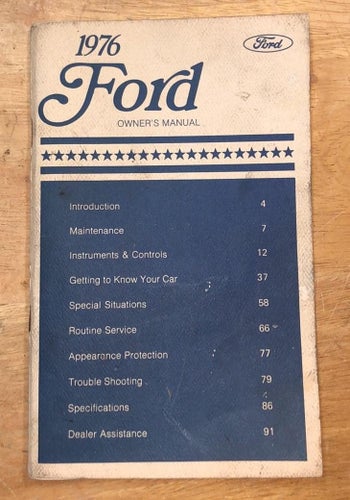 1976 Ford Owner´s Manual