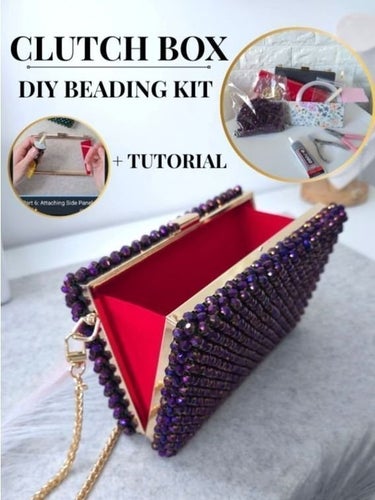 Gör din egen clutchbox – DIY-kit med pärlor, metallram & videoguide