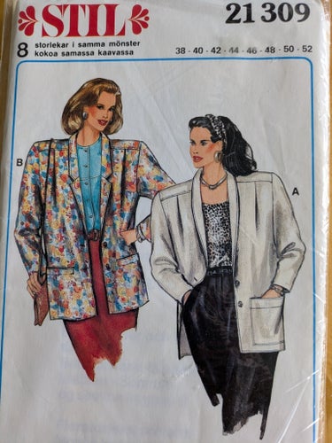 Oversized kavajmönster, Stil 21309