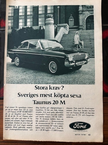 Ford Taunus 20 M 1967 annons