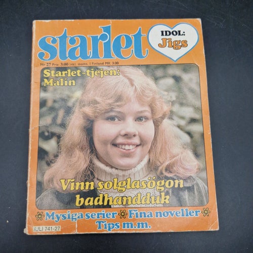 Starlet tidning Nr 27 från 1977 noveller, insändare, serier m.m.