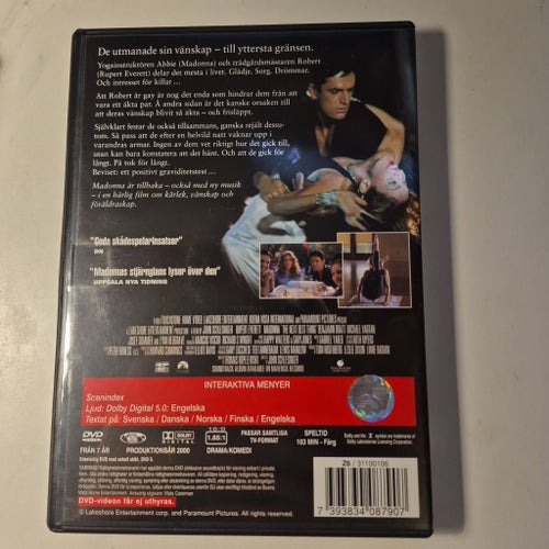 Det Näst Bästa (DVD) med Madonna och Rupert Everett *Svensk Text*