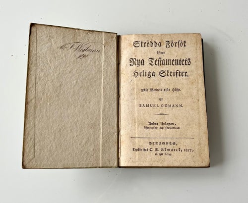 Strödda försök öfver Nya Testamentets heliga skrifter av Samuel Ödmann, 1817