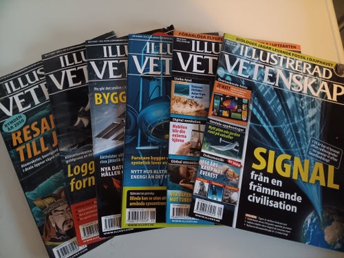 6 st Illustrerad Vetenskap tidningar