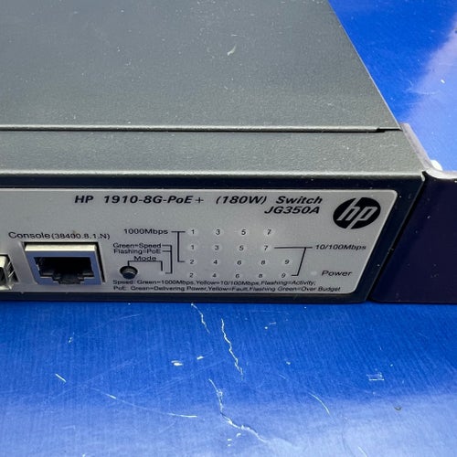 HP 1910-8G-PoE+ (180W) Switch JG350A