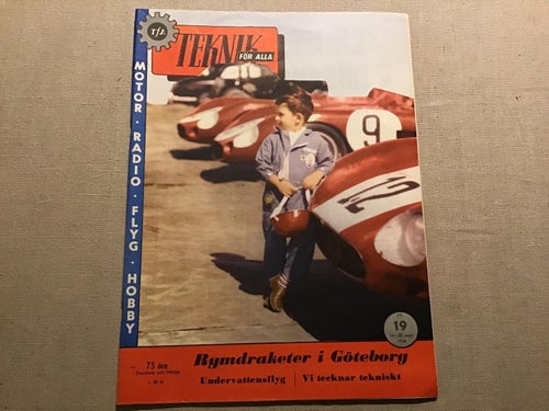 TEKNIK FÖR ALLA NR 19 1956 TELEFONER,FLYGPLAN UNDRR VATTEN,RYMDRAKET I GÖTEBORG
