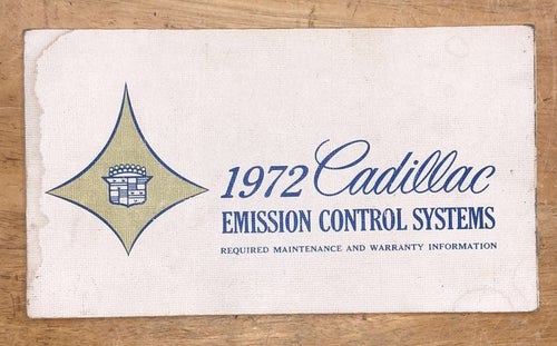 1972 Cadillac Emission Control Systems