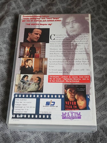 The Hunted - Christopher Lambert VHS