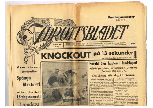 IDROTTSBLADET 1939 (30) Nr 76 - 5 juli - Max Schmeling