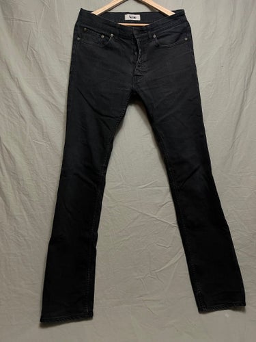 Acne Studios Roc Cash Faded Black Svarta Jeans storlek 33/34