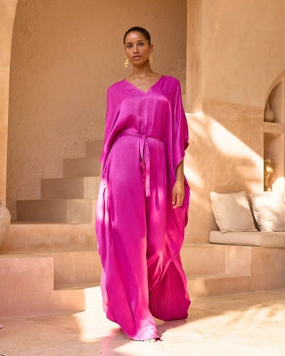 Brahmaki, Fuchsia Silence Classic kaftan EU 40/42 130 cm